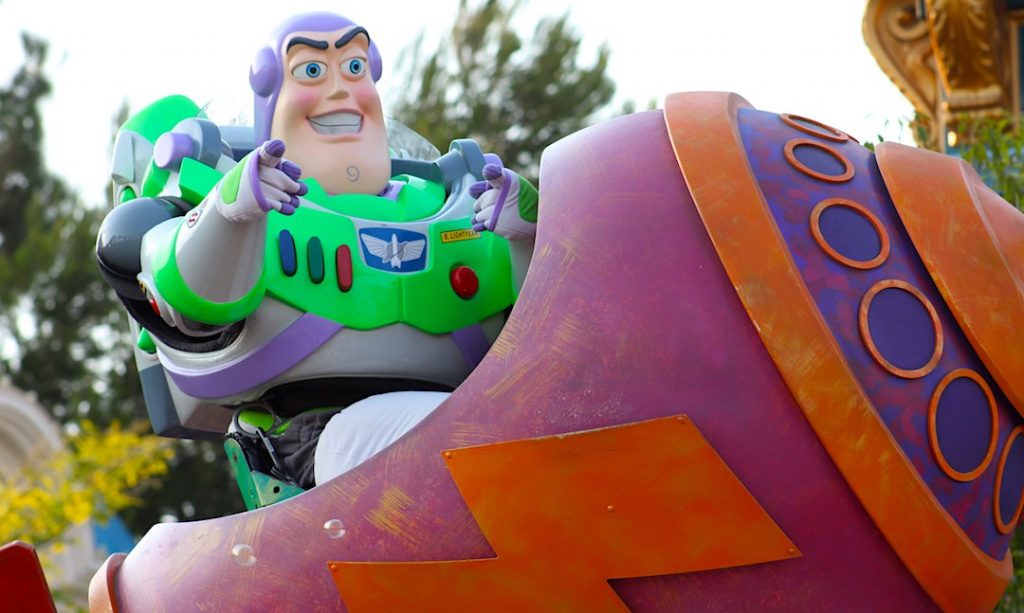 Buzz Lightyear in the Pixar Play Parade