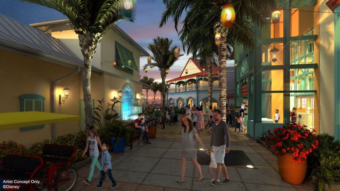 Disney's Caribbean Beach Resort Centertown Market concept art