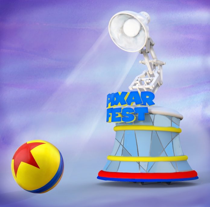 Pixar Play Parade concept art Luxo lamp ball