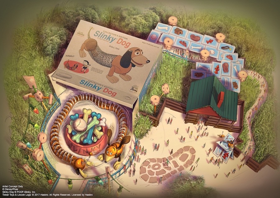 Shanghai Disneyland Slinky Dog Spin concept art