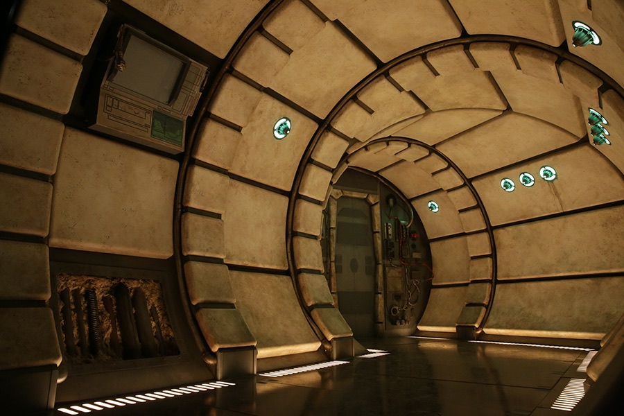 Star Wars Galalxy's Edge Millennium Falcon corridor