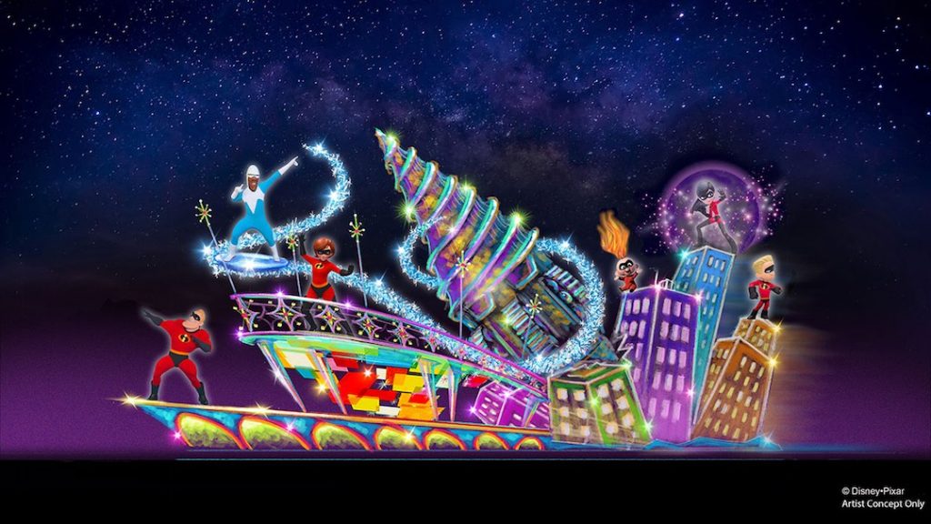 Incredibles Paint the Night float concept art
