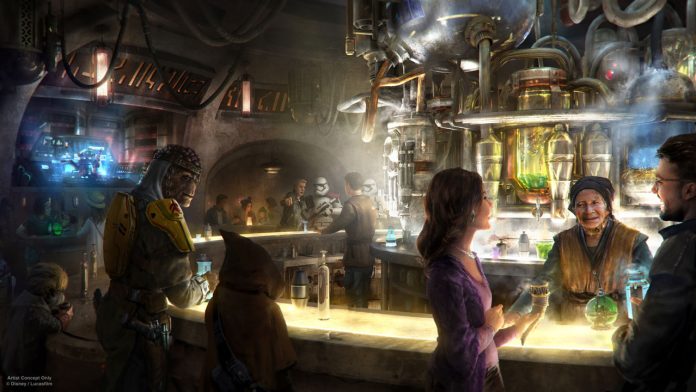 Concept art for Oga's Cantina